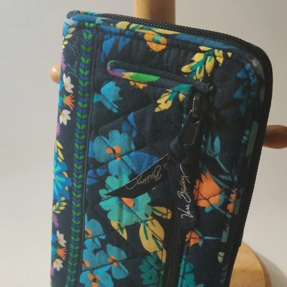 Vera Bradley MidNight Blue and Black Hues Floral Clutch Wallet - Picture 6 of 16
